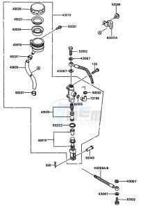 ZG 1000 A [CONCOURS] (A7-A9) [CONCOURS] drawing REAR MASTER CYLINDER