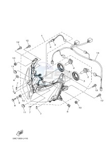 XP500 T-MAX 530 (59CF) drawing HEADLIGHT