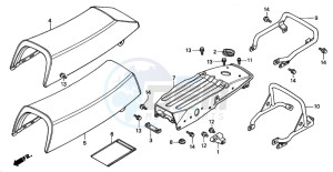 MT50F drawing SEAT/REAR COWL