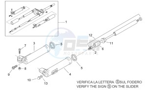 Scarabeo 50 2t (eng. Minarelli) drawing Front fork II