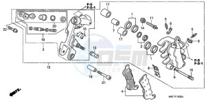 XL1000VA9 Ireland - (EK / ABS) drawing FRONT BRAKE CALIPER (L.)