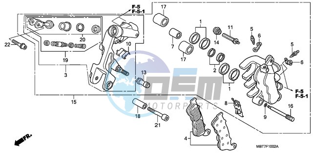 FRONT BRAKE CALIPER (L.)