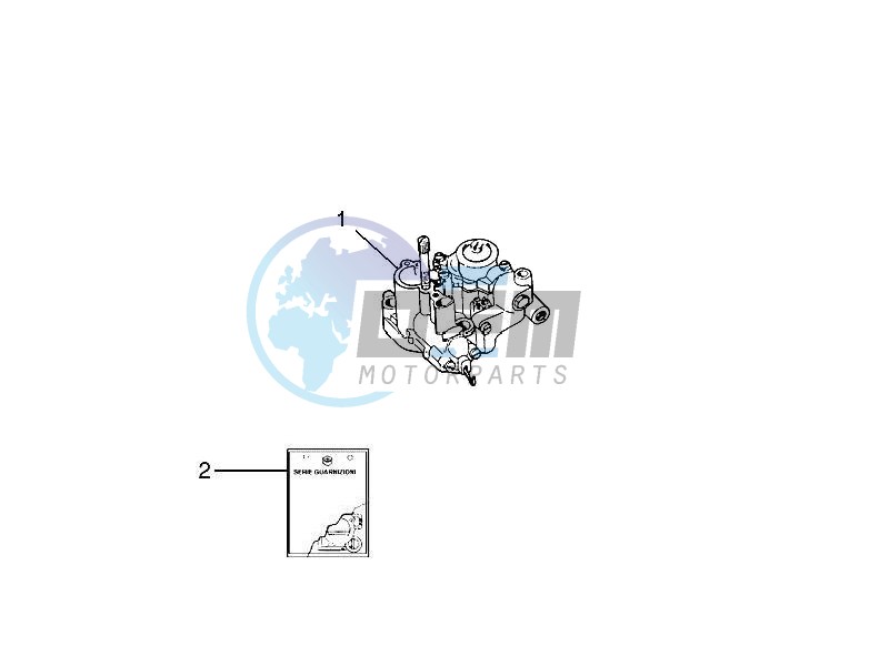 Carburettor, assembly - Union pipe