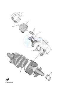 YZF600 R6 (BN6C) drawing CRANKSHAFT & PISTON