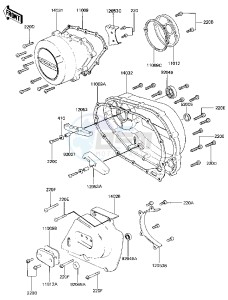 KZ 440 B (B1) drawing ENGINE COVERS -- 81 B2- -