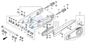 CBR600F drawing SWINGARM