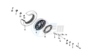 EURO MX 125 DUAL DISK 50 drawing FRONT WHEEL