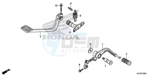 GL1800BD F6B Bagger - GL1800BD UK - (E) drawing PEDAL