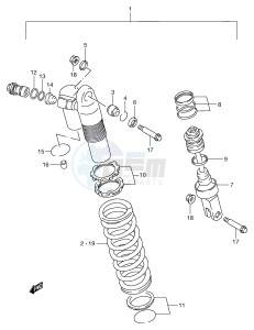 RM250 (E3-E28) drawing SHOCK ABSORBER (MODEL X)