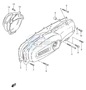 FZ50 (E1) drawing CRANKCASE COVER