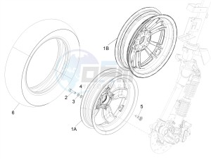 PRIMAVERA 125 4T 3V IGET IE ABS-NOABS E2-E4 (APAC) drawing Front wheel