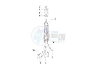 LXV 125 4T ie E3 drawing Rear suspension - Shock absorber - s