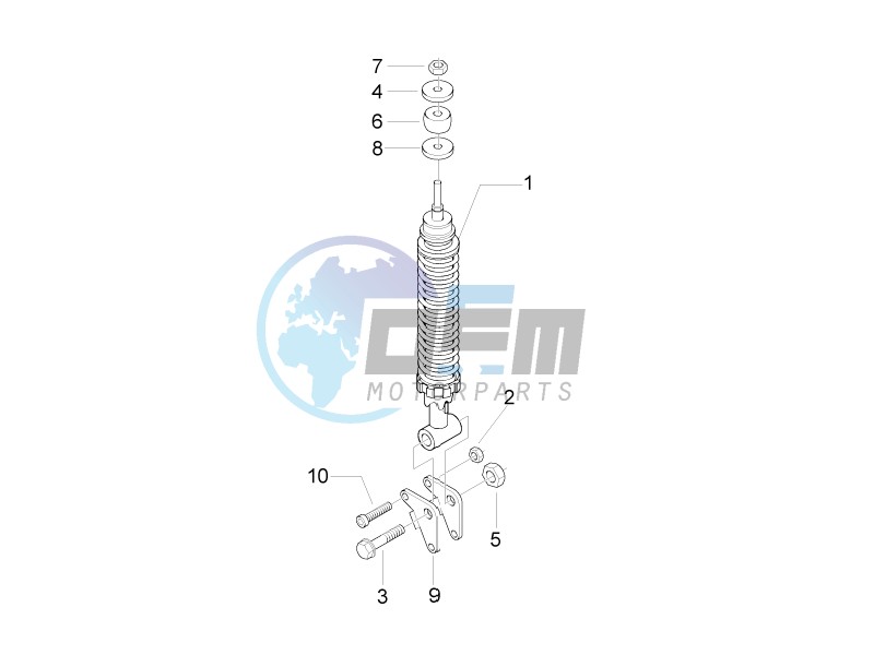 Rear suspension - Shock absorber - s