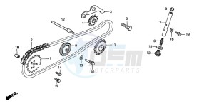 TRX90 FOURTRAX 90 drawing CAM CHAIN