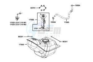 DOWNTOWN 300 I ABS drawing Fuel  tank