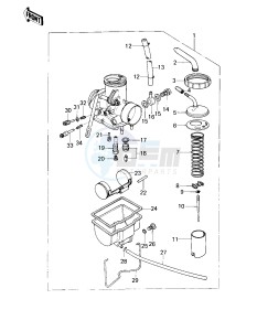 KZ 200 A (A1-A2) drawing CARBURETOR