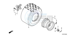 TRX450ER9 Australia - (U / SEL) drawing REAR WHEEL