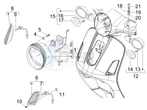 LX 150 4T USA drawing Head lights - Turn signal lamps