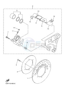 XVS1300CU XVS1300 CUSTOM XVS1300 CUSTOM (2SS6) drawing REAR BRAKE CALIPER