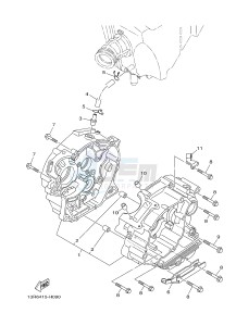 YB125 (2CS1) drawing CARTER CRANKCASE