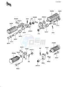 KZ 650 H[CSR] (H1-H2) [CSR] drawing FOOTRESTS -- 81-82 H1_H2- -