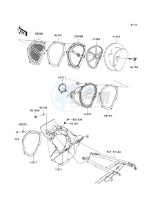 KX 450 E (KX450F MONSTER ENERGY) (E9FA) E9F drawing AIR CLEANER