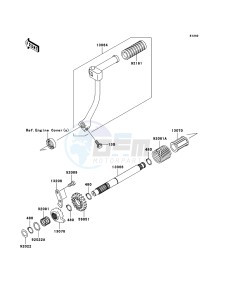 KLX110 KLX110A6F EU drawing Kickstarter Mechanism