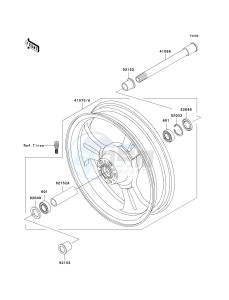 VN 1600 B [VULCAN 1600 MEAN STREAK] (B6F-B8FA) B7FA drawing FRONT WHEEL