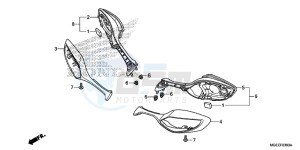 VFR1200FDF VFR1200F Dual Clutch E drawing MIRROR