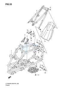 LT-R450 (E28-E33) drawing FRAME (MODEL K6 K7 K8)