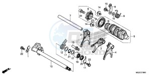 CB500FAD CB500F ABS Continue » UK - (E) drawing GEARSHIFT DRUM