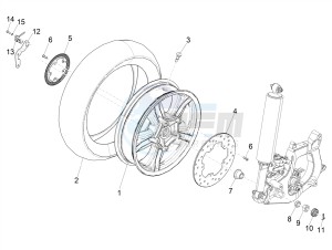 MP3 300 HPE (EMEA, APAC) drawing Rear wheel