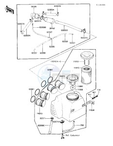 KZ 750 E (E2-E3) drawing AIR CLEANER -- 81 -82 KZ750-E2_E3- -