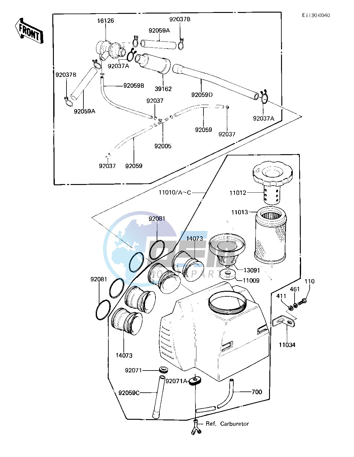 AIR CLEANER -- 81 -82 KZ750-E2_E3- -