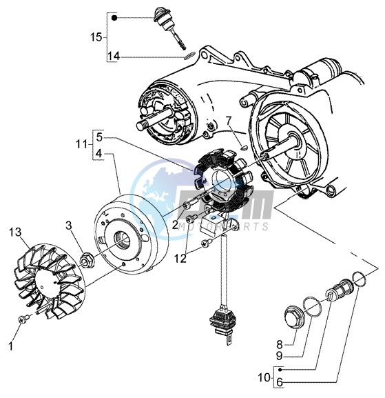 Flywheel magneto