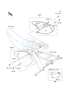 KX 250 R (R6F-R7F) R6F drawing SIDE COVERS