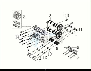 MAXSYM TL 508 (TL50W2-EU) (M2) drawing CAM SHAFT / MAXSYM TL 508 (TL50W2-EU) (M2)