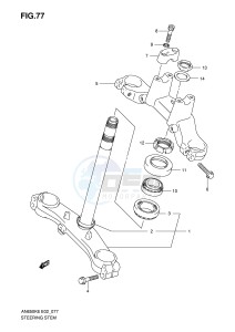 AN650 (E2) Burgman drawing STEERING STEM