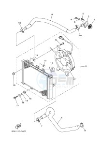 YFM700FWB KODIAK 700 KODIAK 700 (B16J) drawing RADIATOR & HOSE