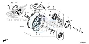 NC750JF Vultus - NC750J Europe Direct - (ED) drawing REAR WHEEL