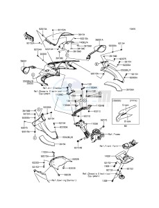 ZZR1400 ABS ZX1400FFF FR GB XX (EU ME A(FRICA) drawing Cowling(Upper)