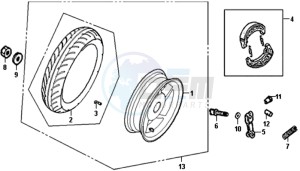 CROX 50 L5-L6 drawing REAR WHEEL