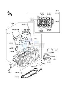 ER-6f ABS EX650D9F GB XX (EU ME A(FRICA) drawing Cylinder Head