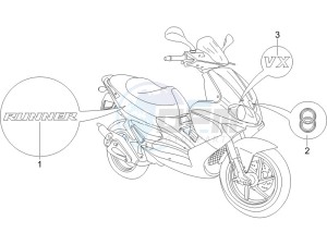 Runner 125 VX 4t drawing Plates - Emblems