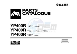 YP400R X-MAX 400 X-MAX (1SD7 1SD7 1SD7) drawing .1-Front-Page