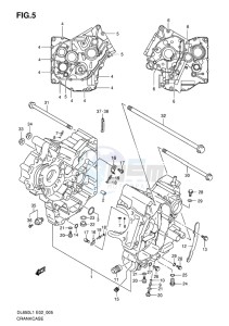 DL 650 V-STROM EU-UK drawing CRANKCASE