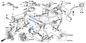 ST13009 France - (F / CMF MME) drawing FRONT BRAKE HOSE (ST1300)