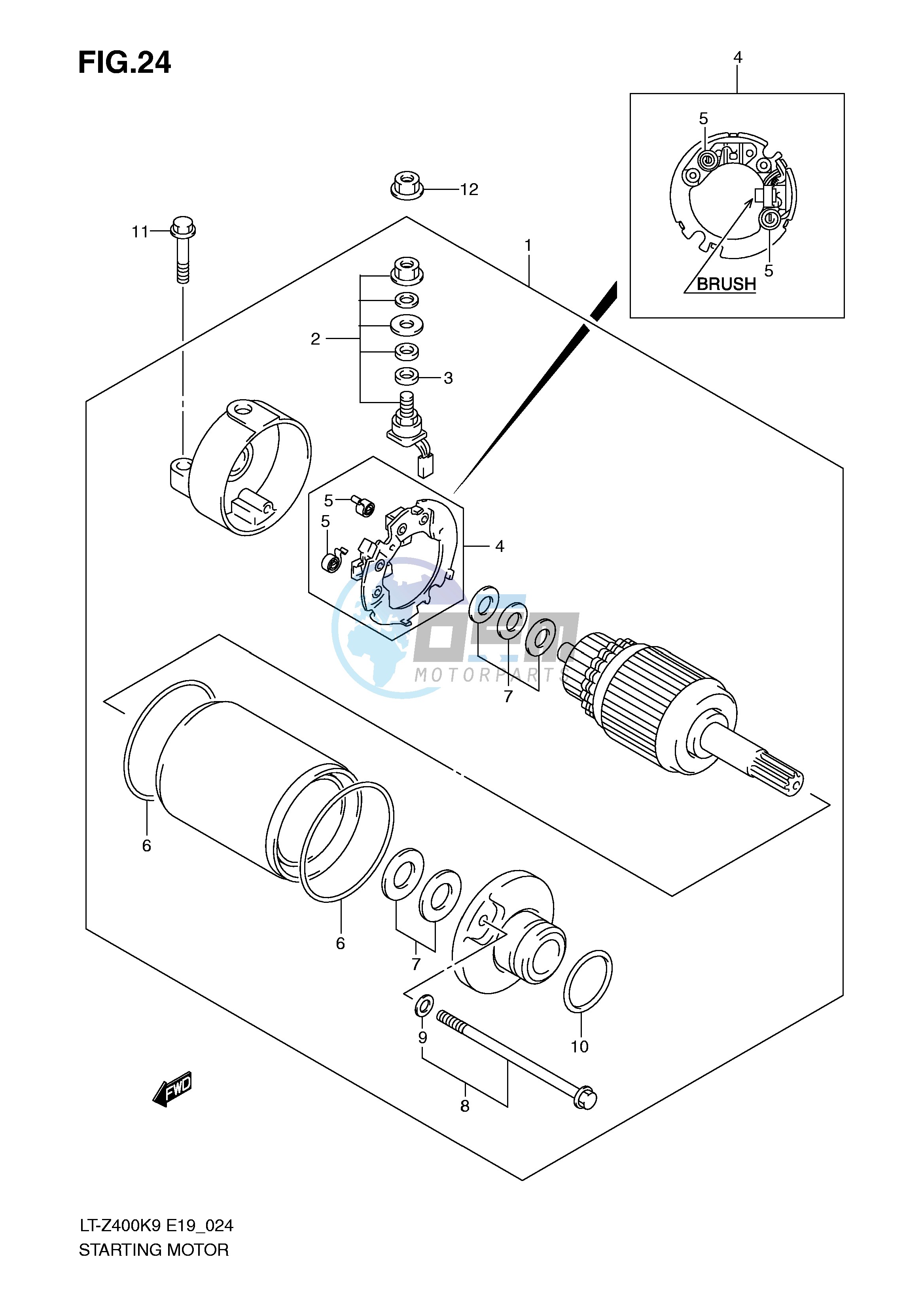 STARTING MOTOR (MODEL K9)