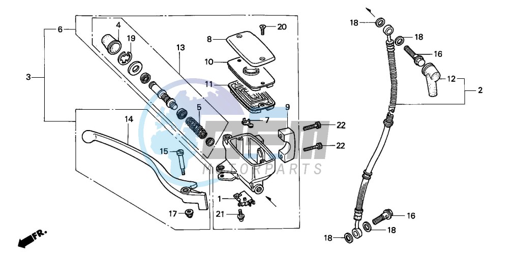 FR. BRAKE MASTER CYLINDER