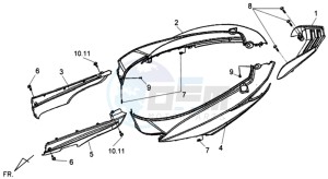 JET 4 50cc 45KMH drawing COWLING